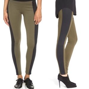 SPANX Textured Side Panel Olive Green and Black